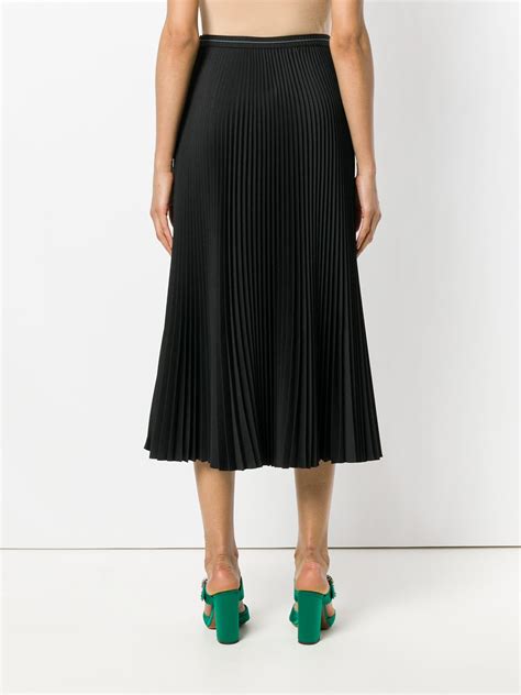 pink prada skirt|Prada pleated midi skirt.